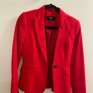 Mango red blazer